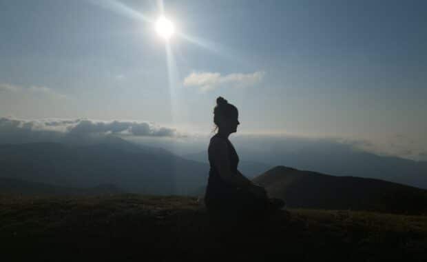 meditating under the sun